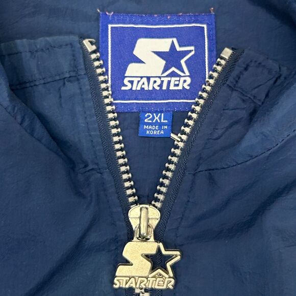 Vintage 90s Clemson University Tigers Jacket Starter Blue Windbreaker 2XL XXL - Picture 9 of 11